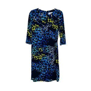 Joseph Ribkoff Womens Size 10 Large Sheath Dress Abstract‎ Jersey Stretch Office